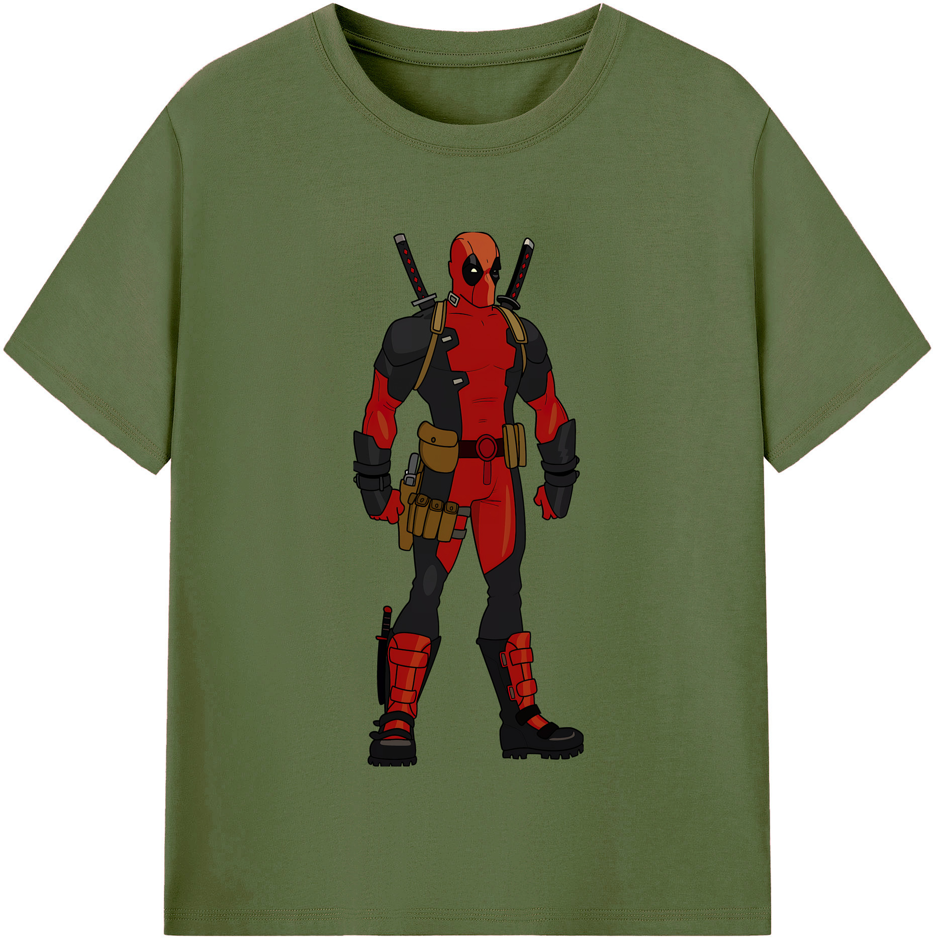 （画像用） Deadpool デッドプール 綿100％半袖Tシャツ（フロントプリント）